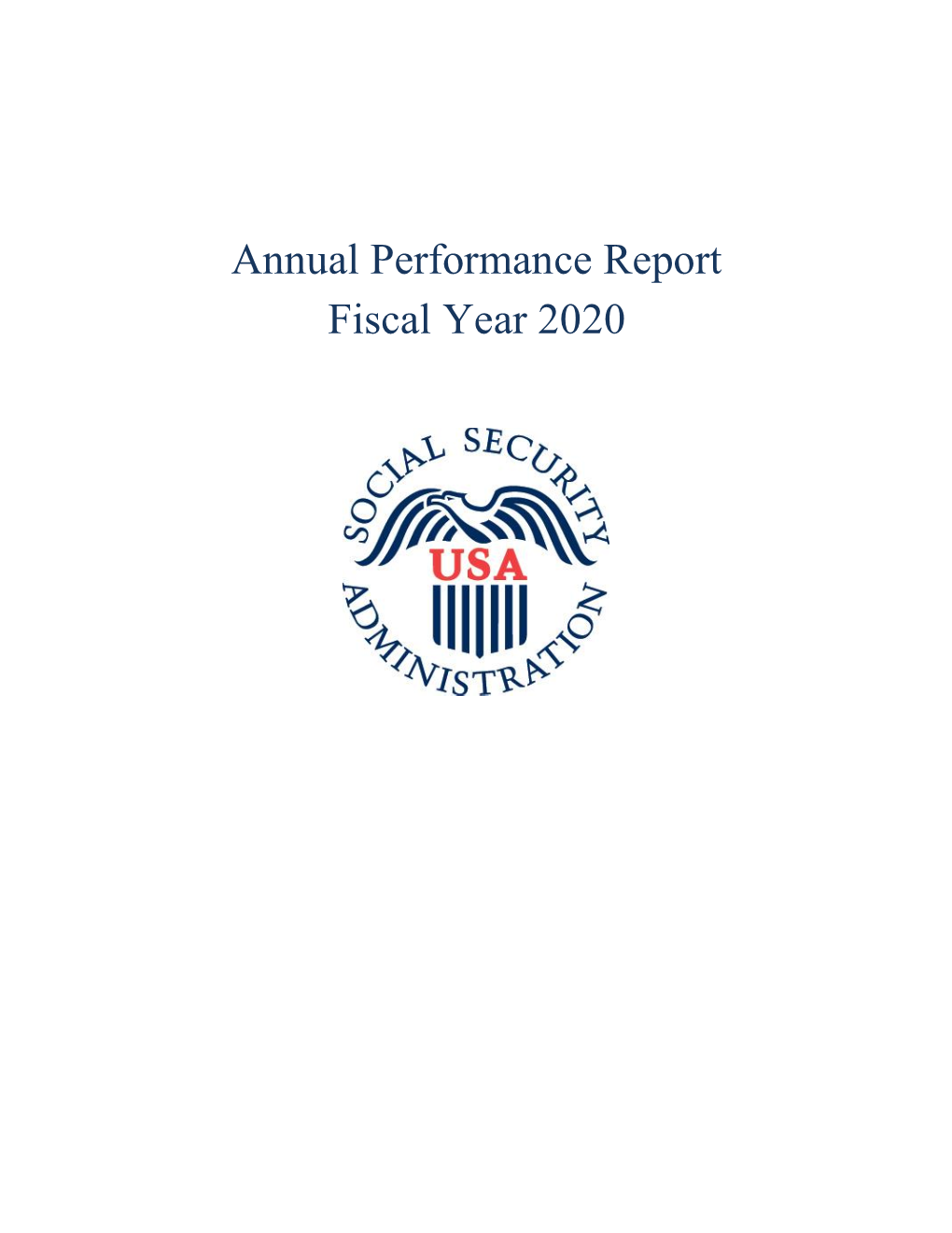 Annual Performance Report Fiscal Year 2020