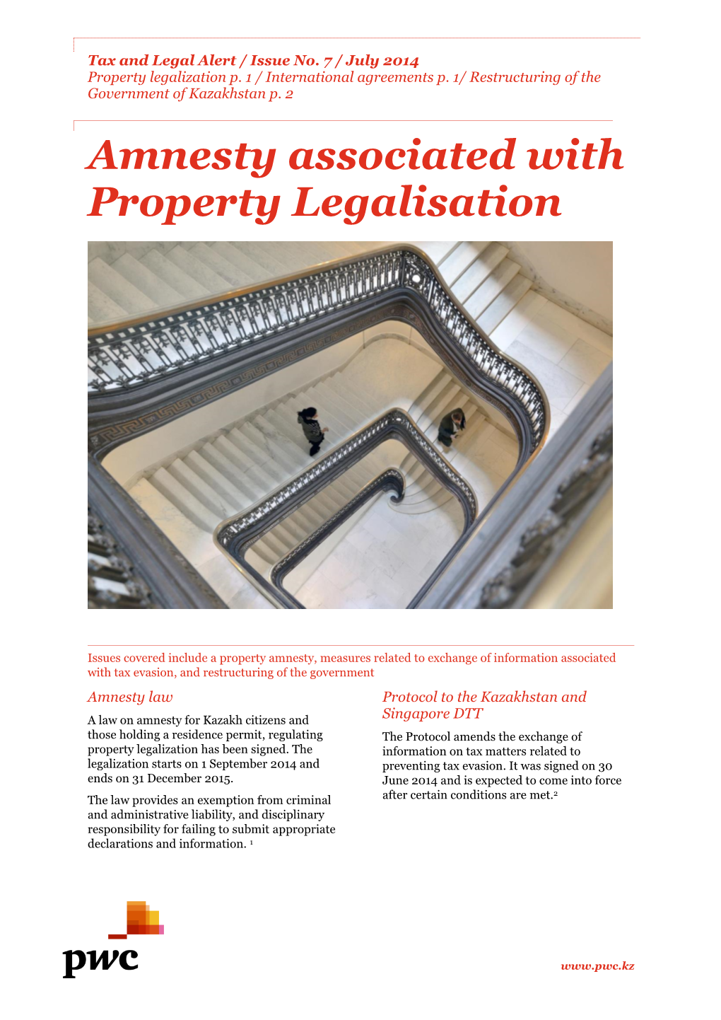 Amnesty Associated with Property Legalisation