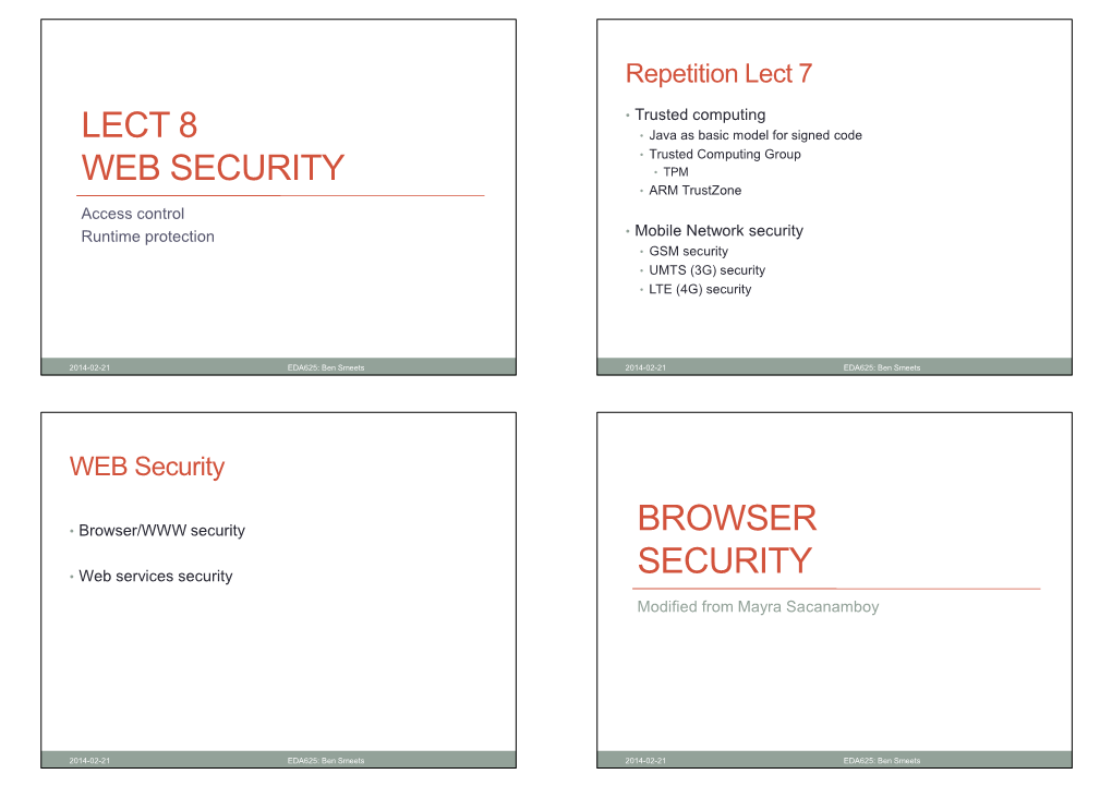 Lect 8 Web Security Browser Security
