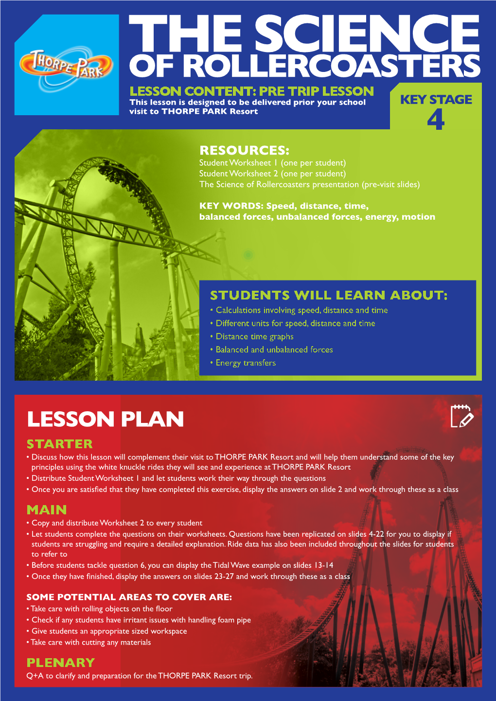 The Science of Rollercoasters Presentation (Pre-Visit Slides)