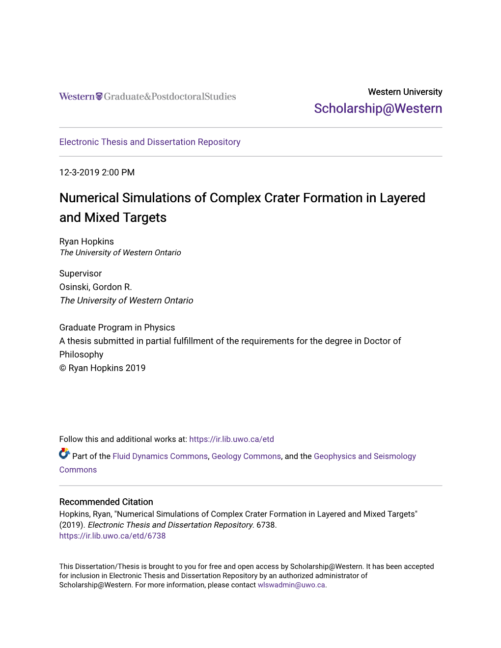 Numerical Simulations of Complex Crater Formation in Layered and Mixed Targets