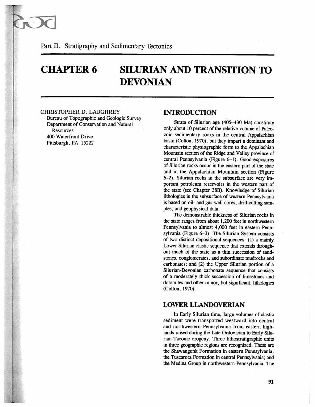 Silurian and Transition to Devonian, in CH Shultz Ed, the Geology