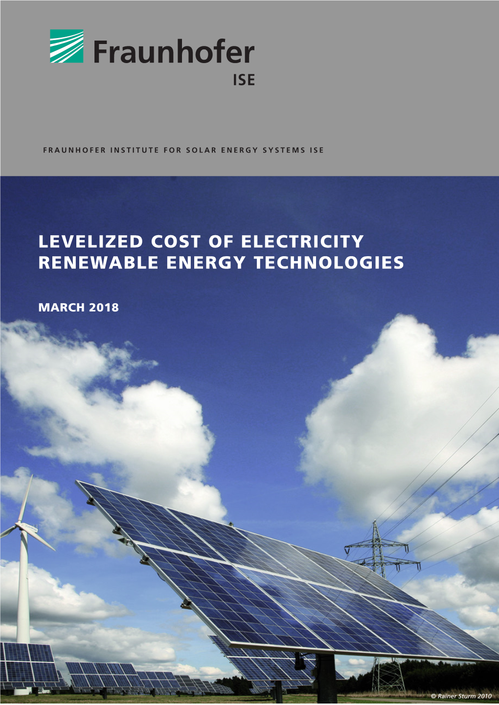 Study: Levelized Cost of Electricity- Renewable Energy Technologies (March 2018)