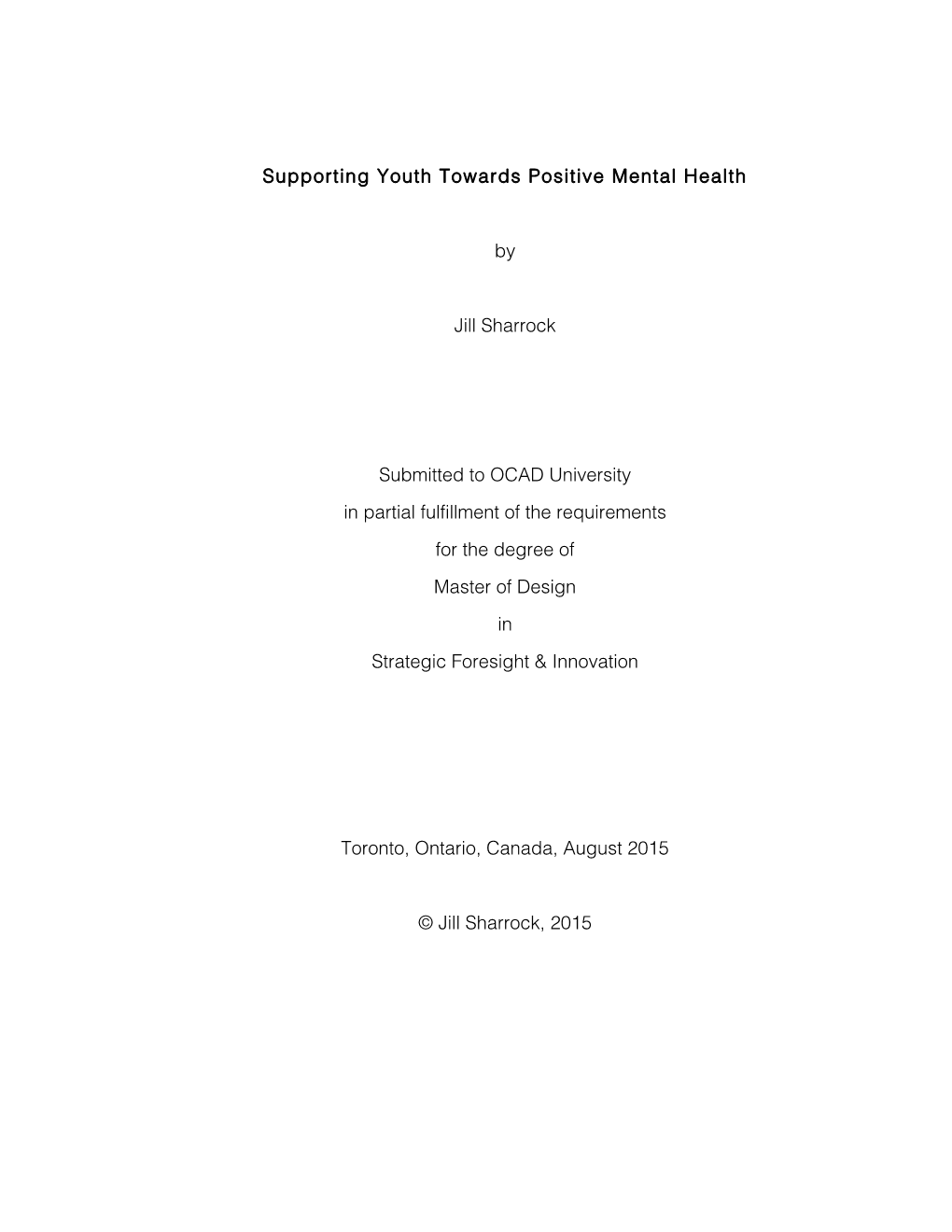 Supporting Youth Towards Positive Mental Health