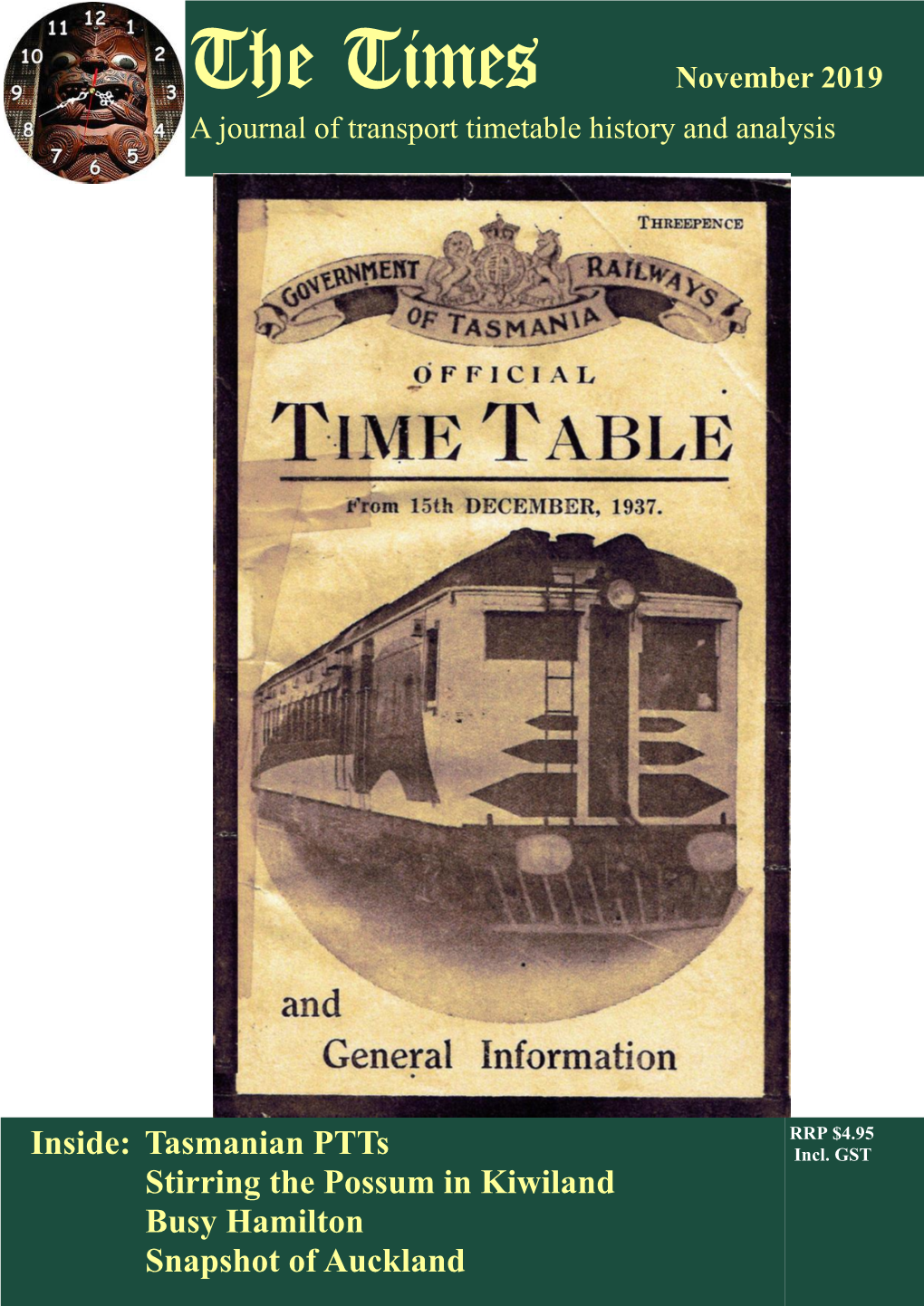 November 2019 a Journal of Transport Timetable History and Analysis