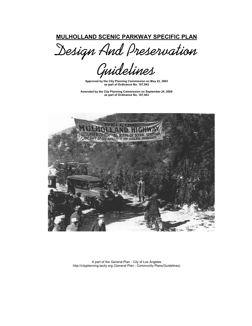 Mulholland Design Guidelines.Doc