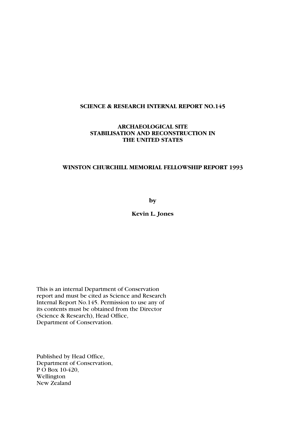 Archaeological Site Stabilisation and Reconstruction in the United States