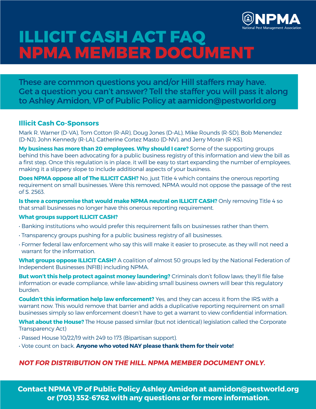 Illicit Cash Act Faq Npma Member Document