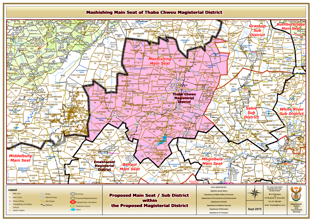 Proposed Main Seat / Sub District Within The