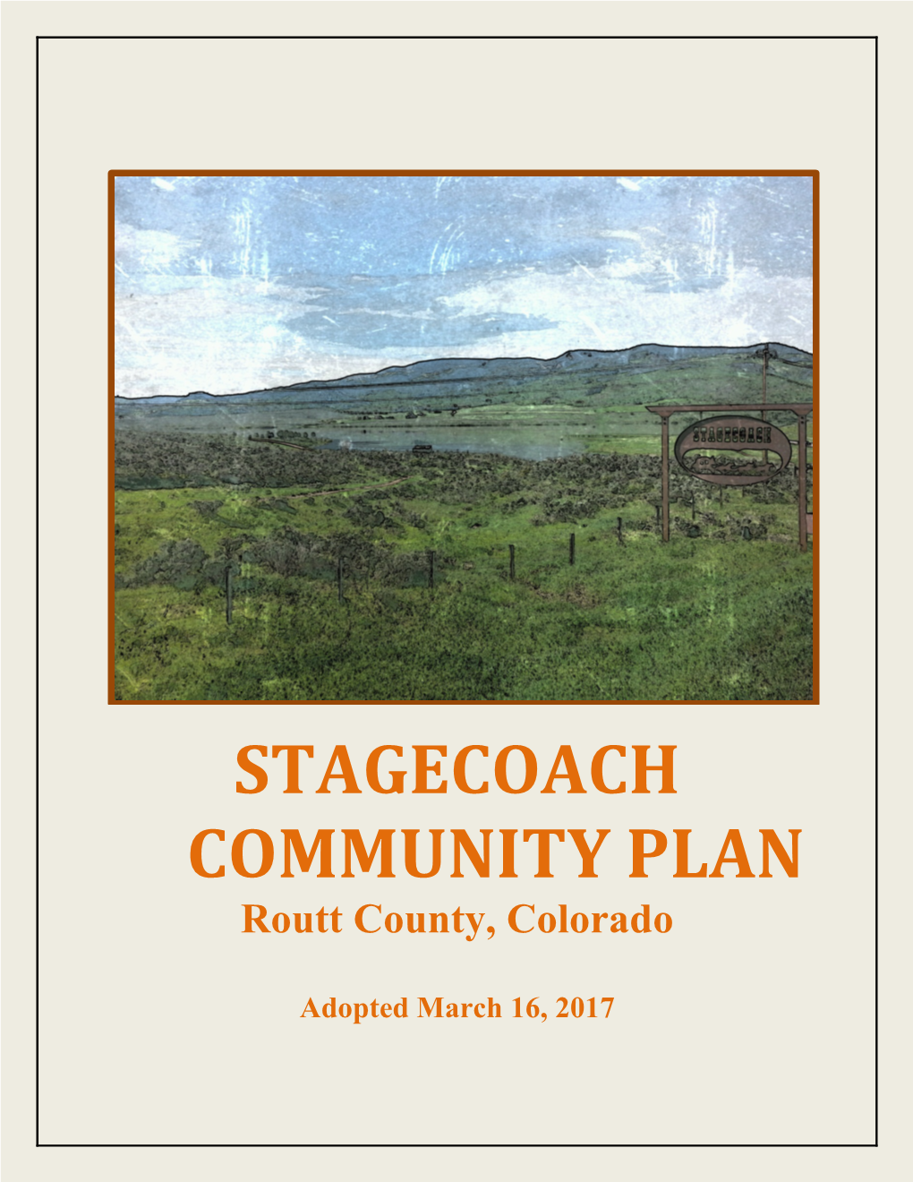 STAGECOACH COMMUNITY PLAN Routt County, Colorado