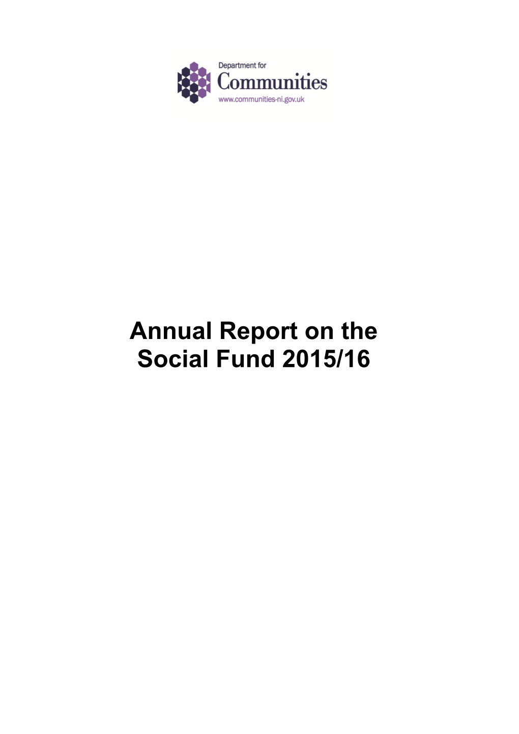 Annual Report on the Social Fund 2015/16