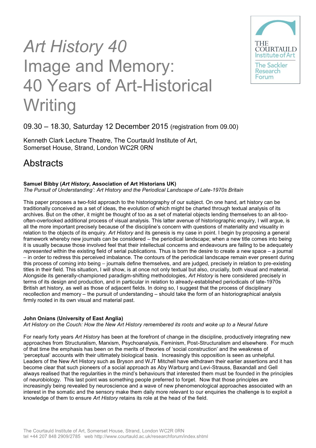 Art History 40 Image and Memory: 40 Years of Art-Historical Writing