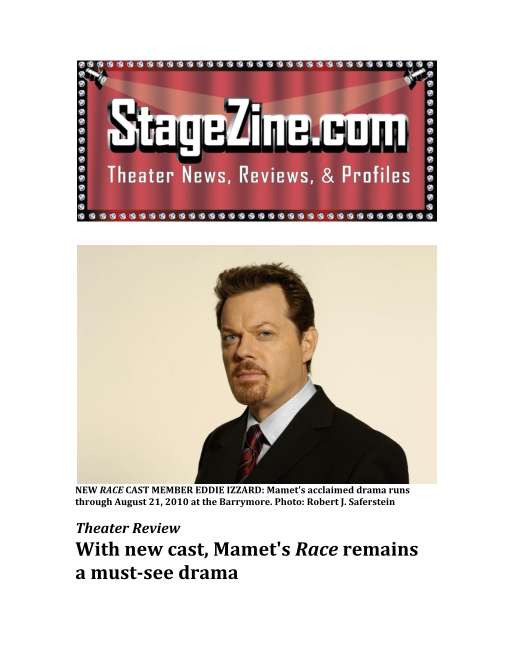 With New Cast, Mamet's Race Remains a Mustsee Drama