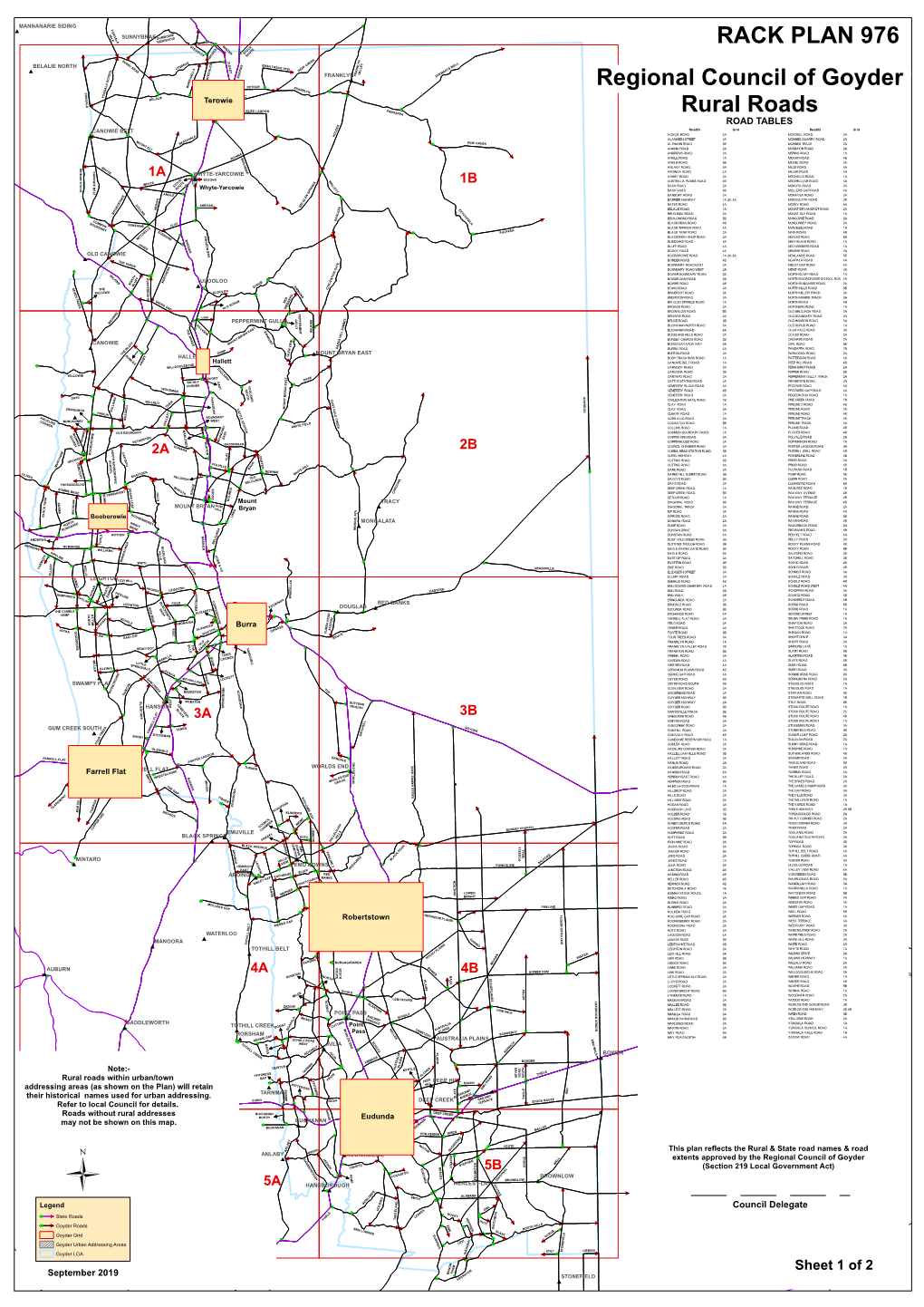 Rack Plan 976 Regional Council of Goyder Rural Roads