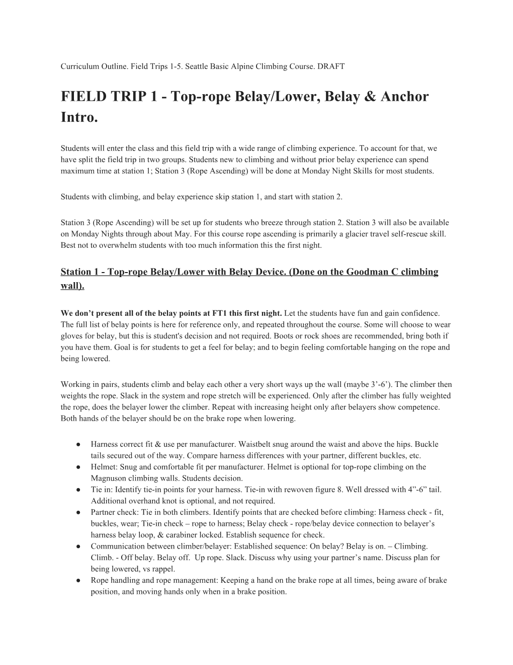 Top-Rope Belay/Lower, Belay & Anchor Intro