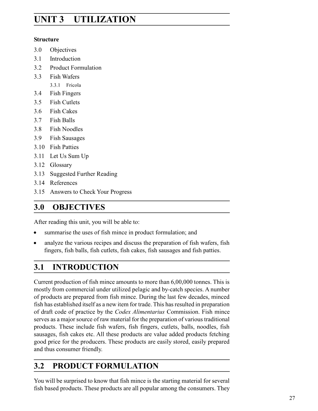 UNIT 3 UTILIZATION Storage and Shelf Life