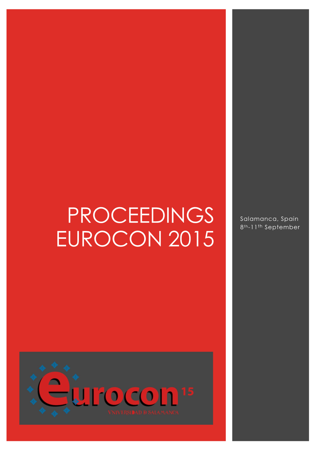 PROCEEDINGS 8Th-11Th September EUROCON 2015