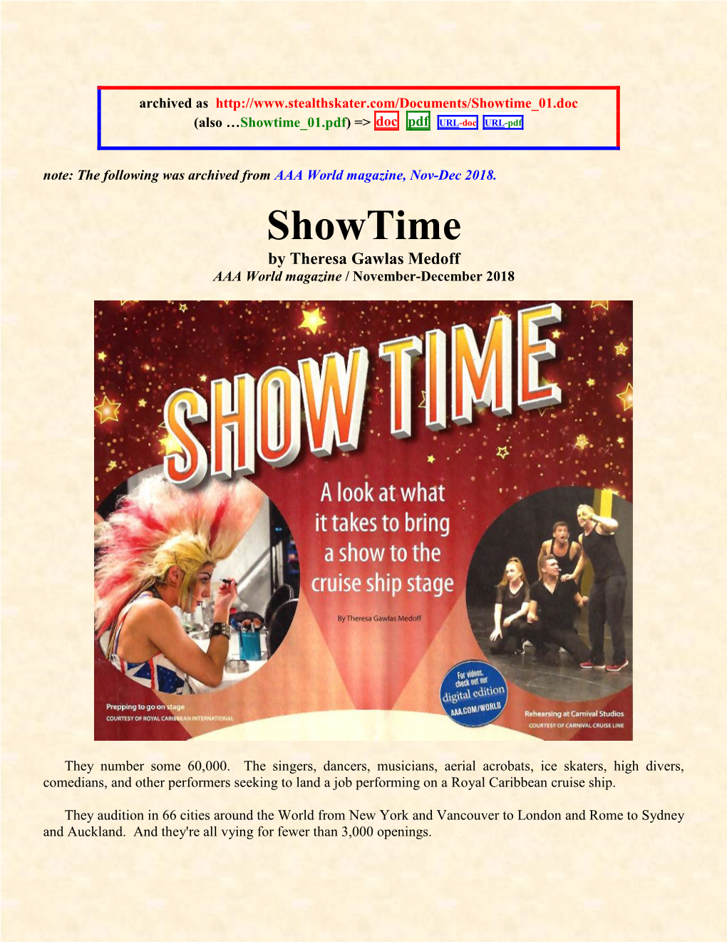 Showtime 01.Doc (Also …Showtime 01.Pdf) => Doc Pdf URL-Doc URL-Pdf