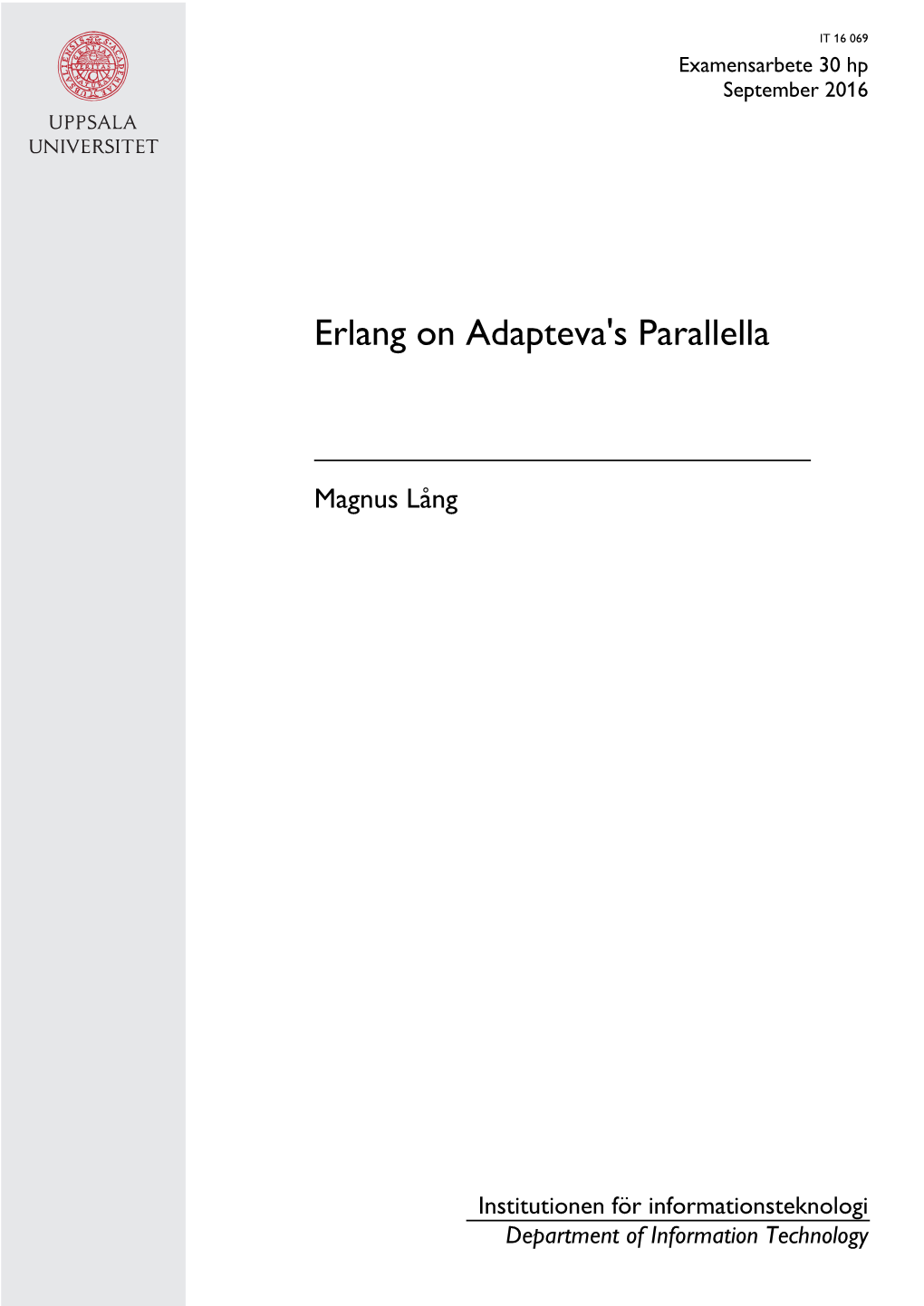 Erlang on Adapteva's Parallella