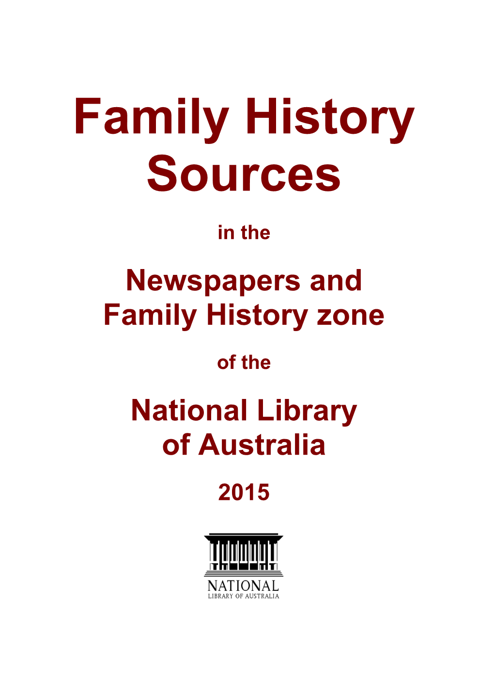 Newspapers and Family History Zone