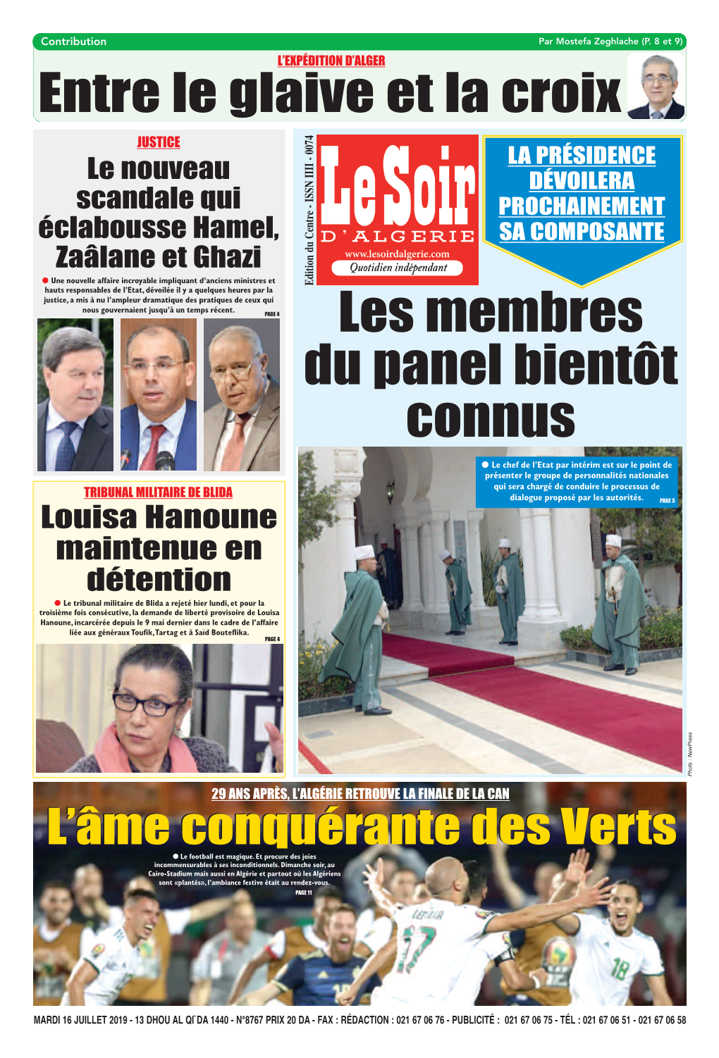 Pdf Le Soir D Algérie Du 2019-07-16