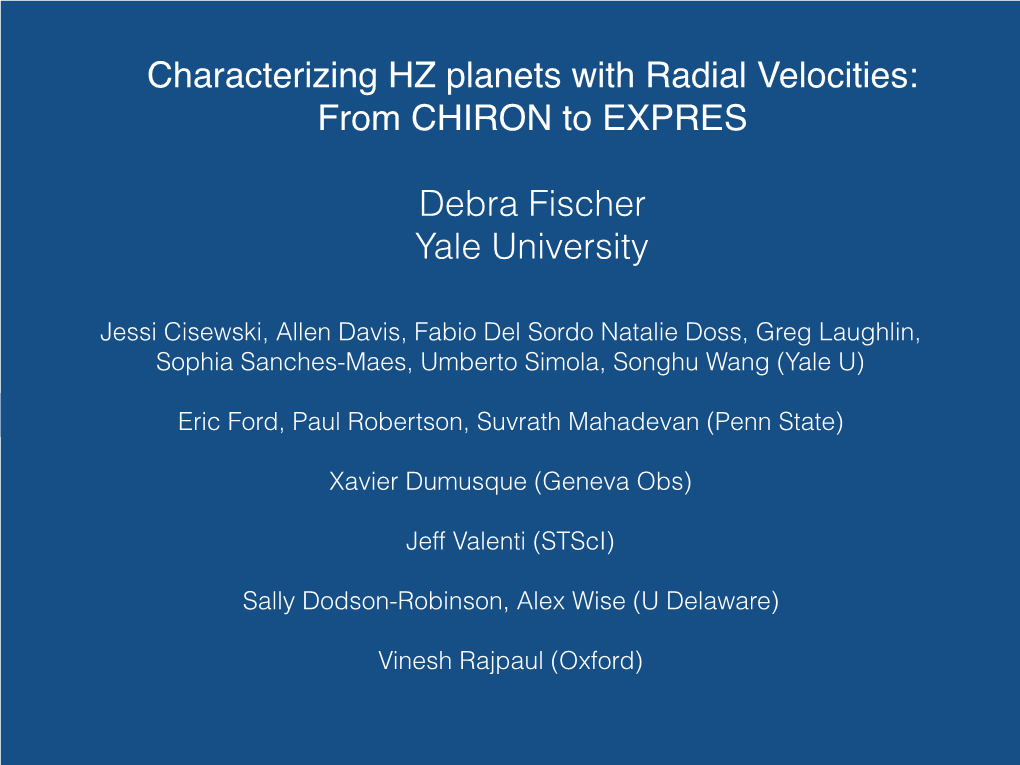 Survey of Radial Velocity