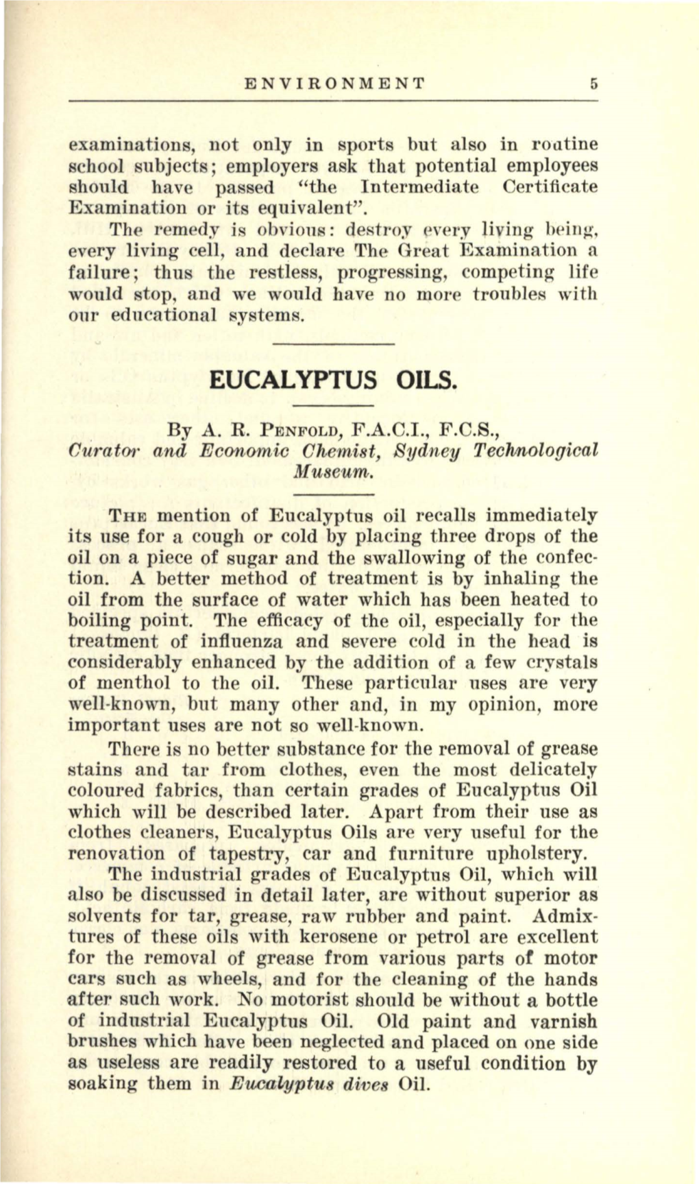 Eucalyptus Oils