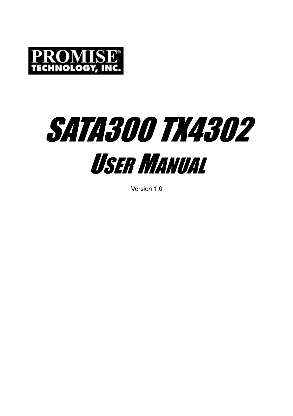 Sata300 Tx4302 User Manual