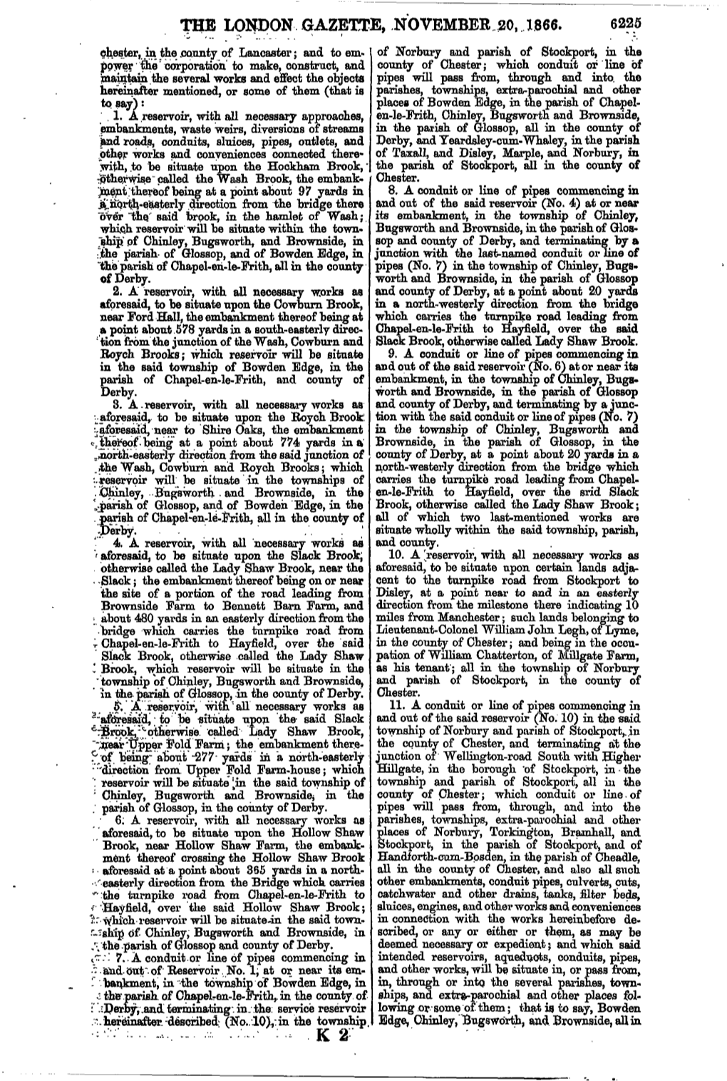 The London Gazette, November, 20, 1866