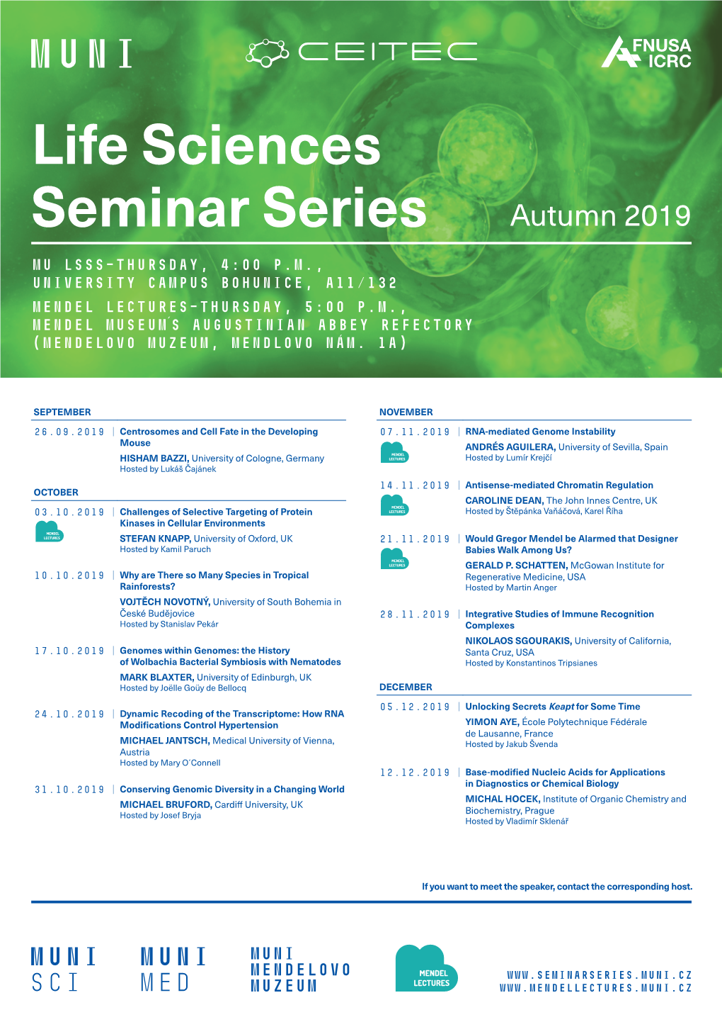 Life Sciences Seminar Series