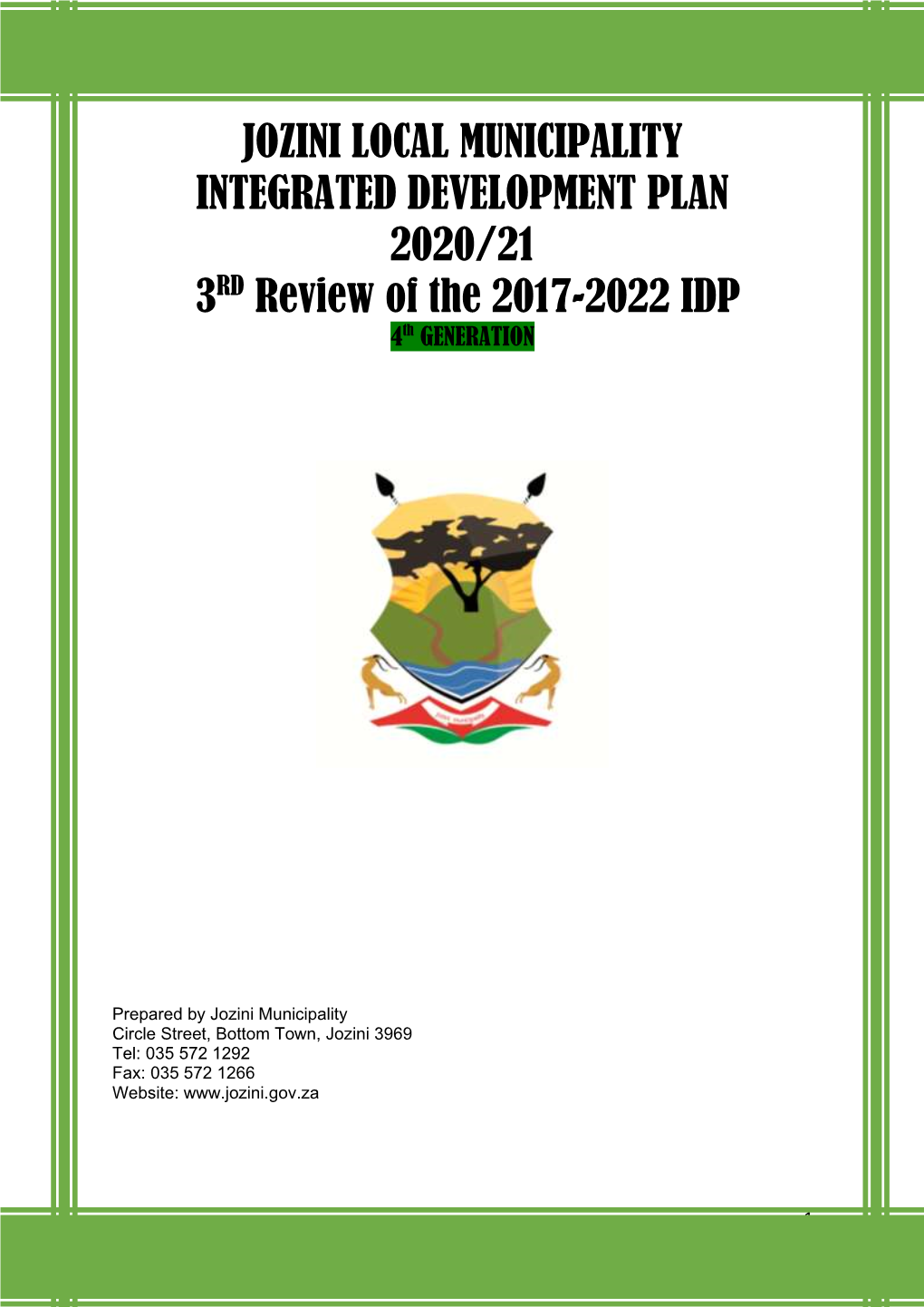 Jozini Municipality Draft