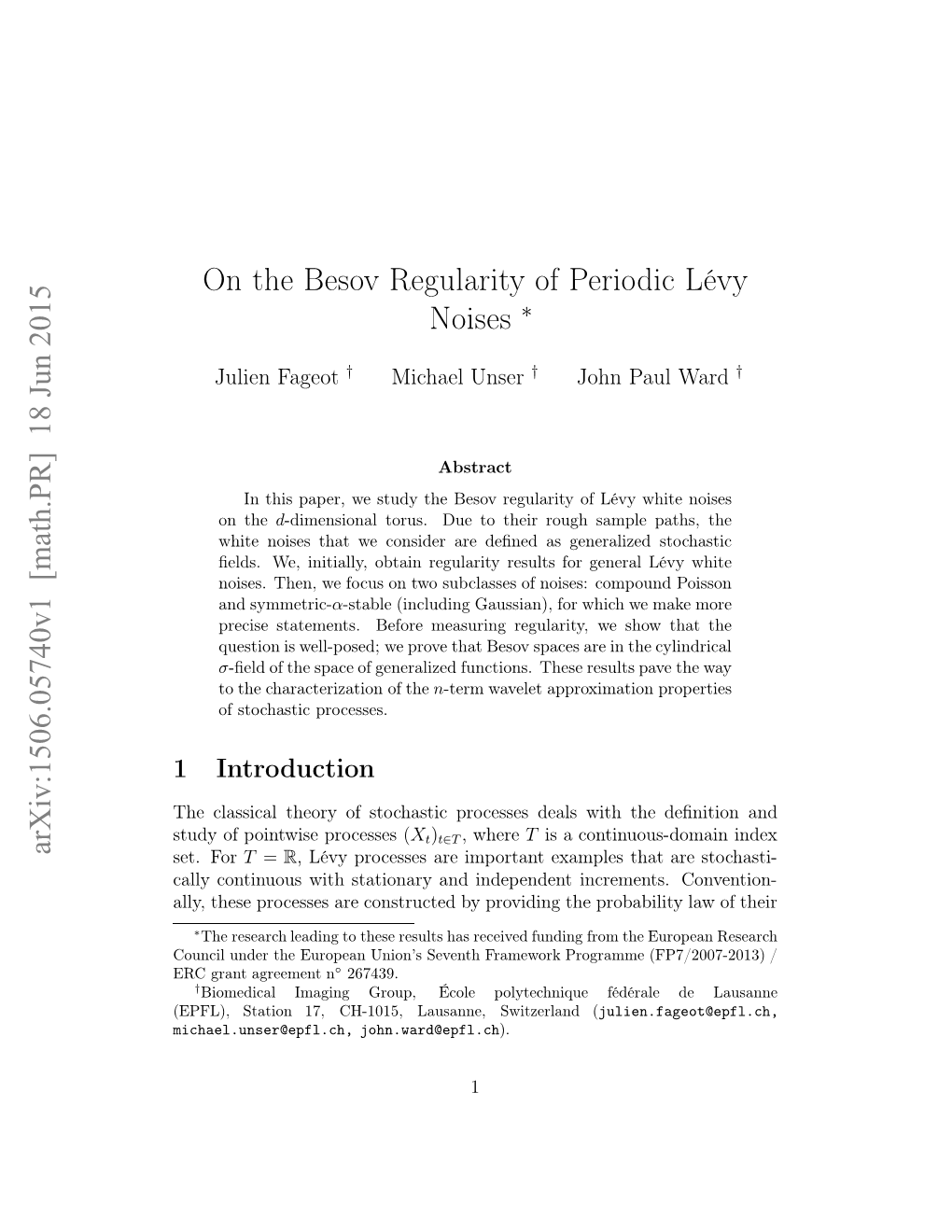 On the Besov Regularity of Periodic L\'Evy Noises