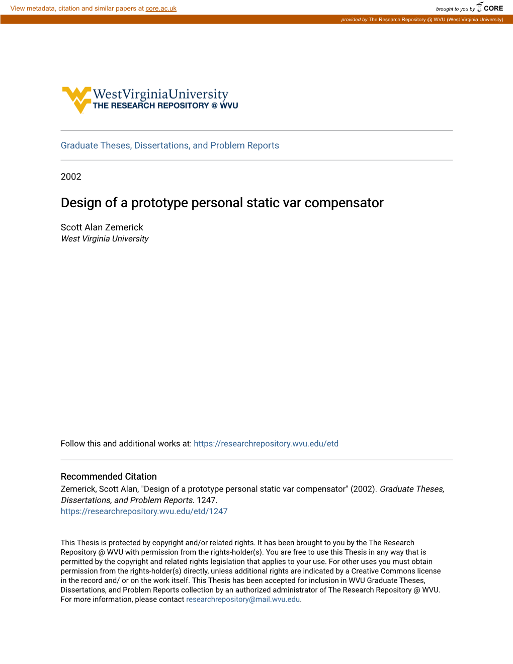 Design of a Prototype Personal Static Var Compensator