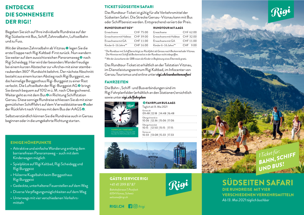 Flyer Der Rigi Südseiten Safari