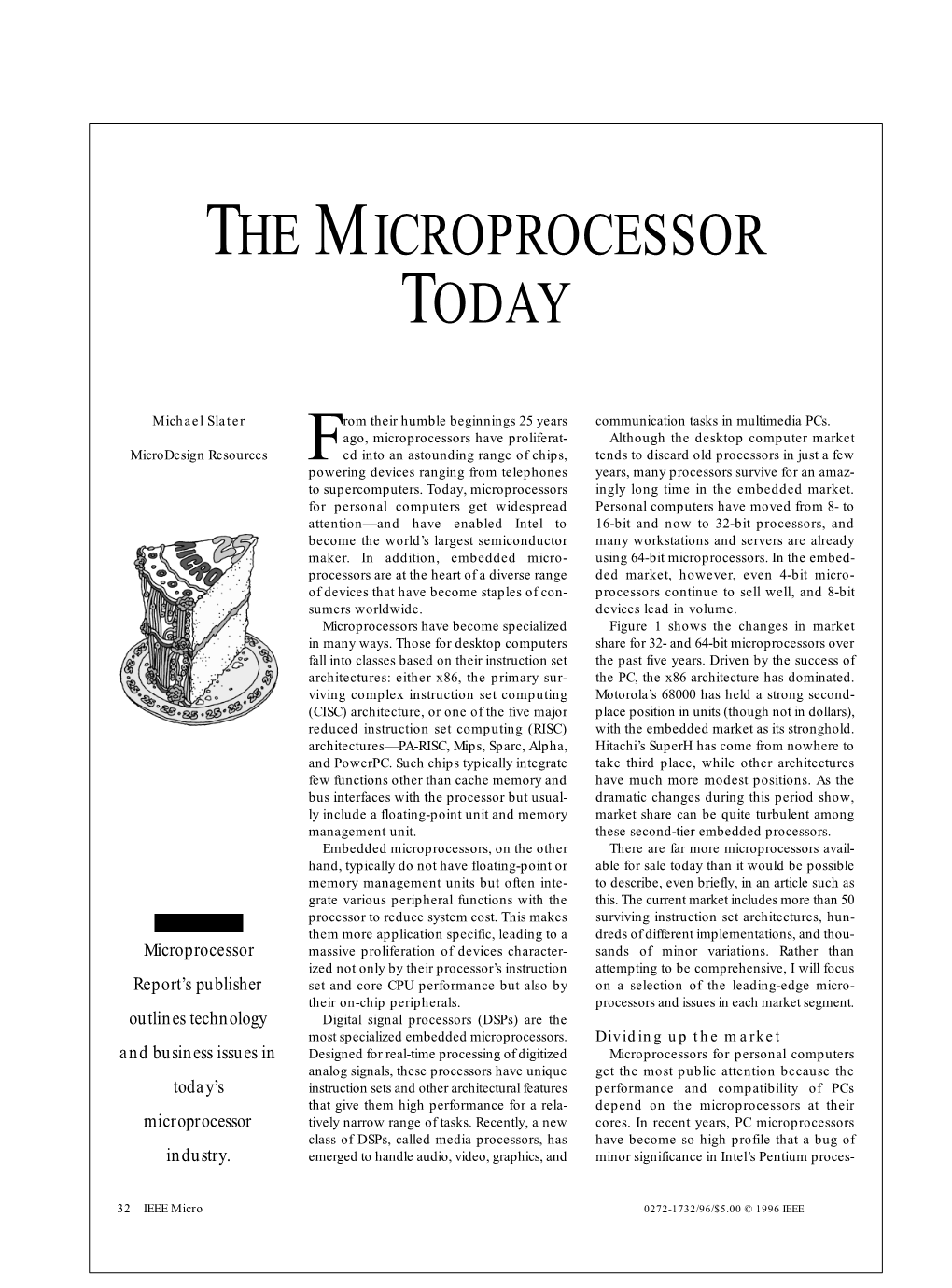 The Microprocessor Today
