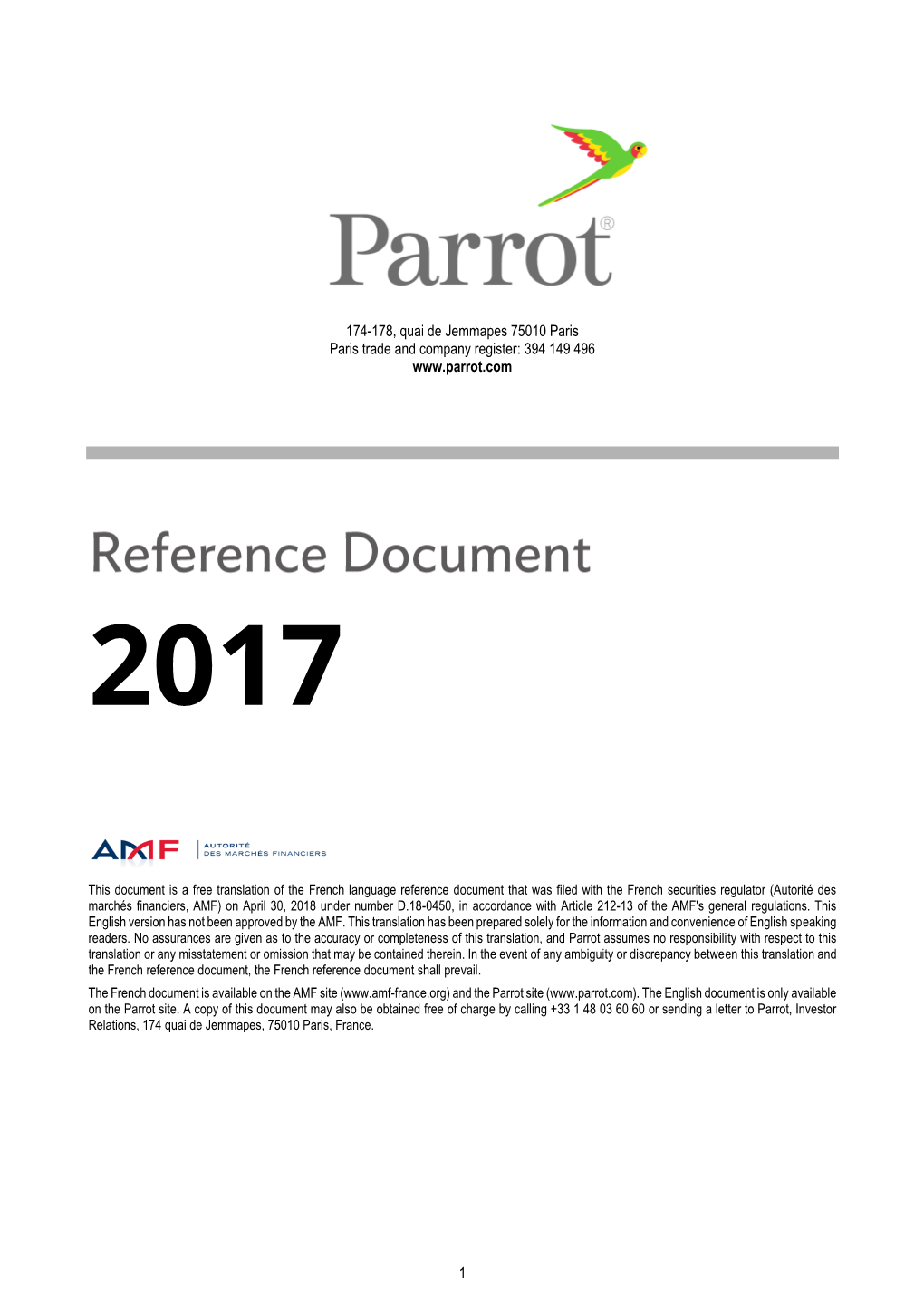2017 Annual Report / Reference Document