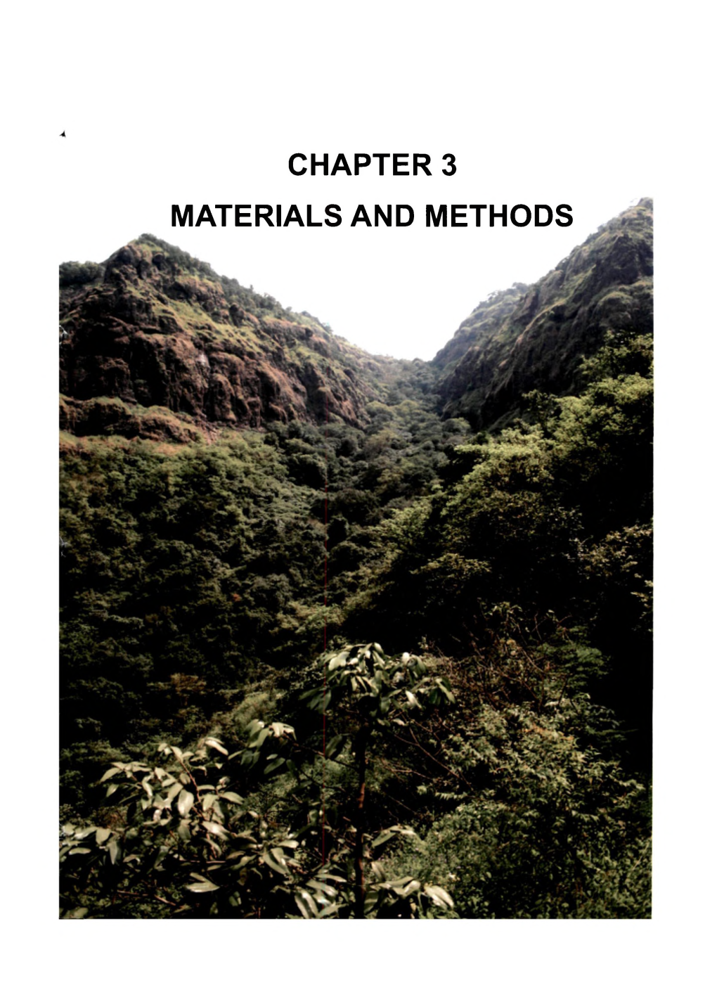 CHAPTER 3 MATERIALS and METHODS CHAPTER 3 Materials and Methods