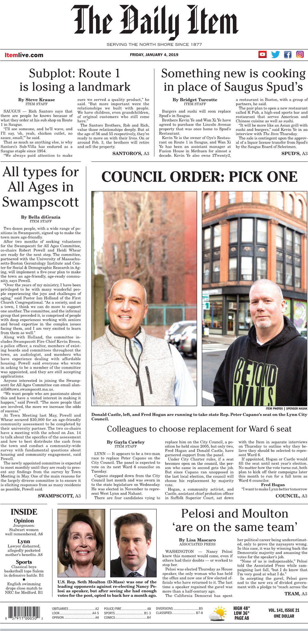 COUNCIL ORDER: PICK ONE All Ages in Swampscott