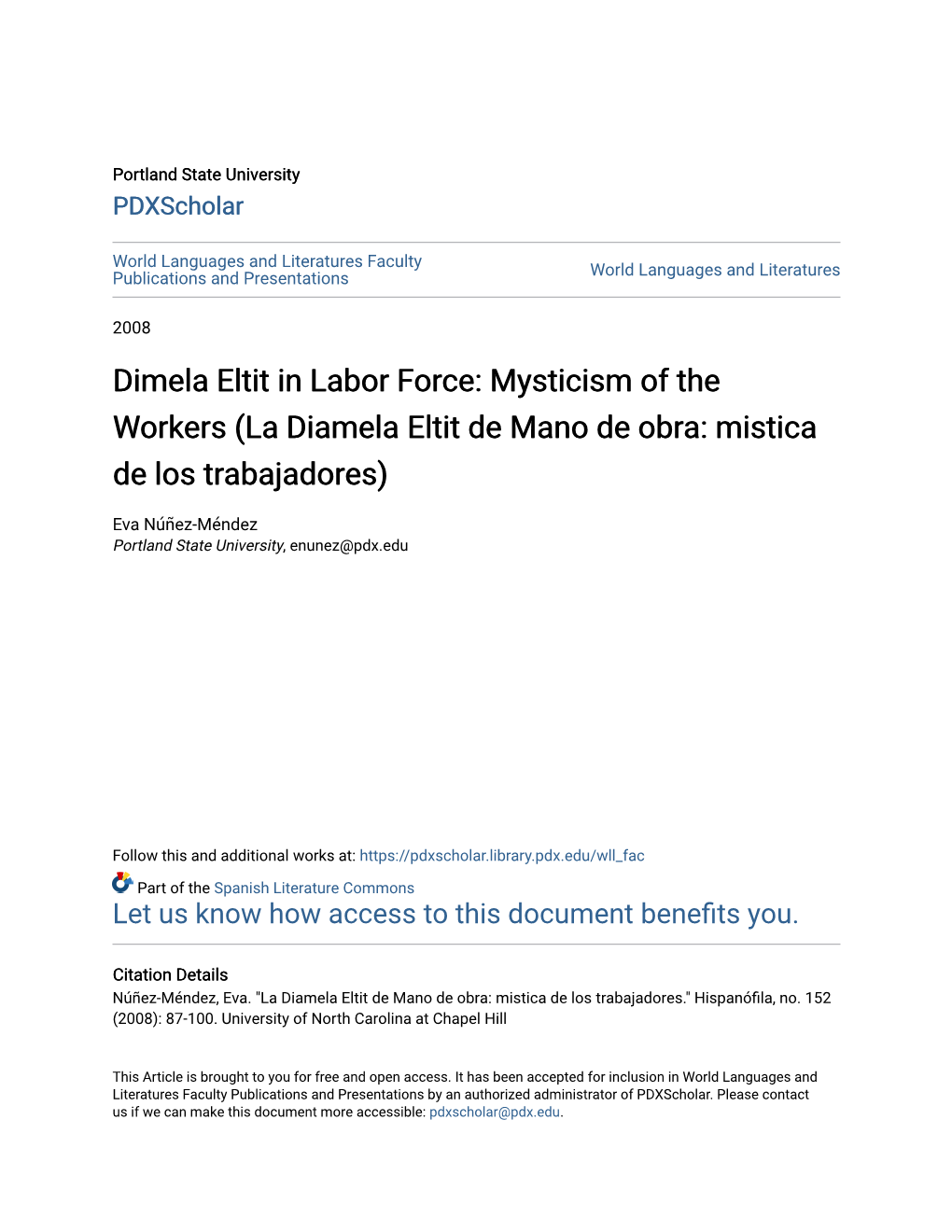Dimela Eltit in Labor Force: Mysticism of the Workers (La Diamela Eltit De Mano De Obra: Mistica De Los Trabajadores)
