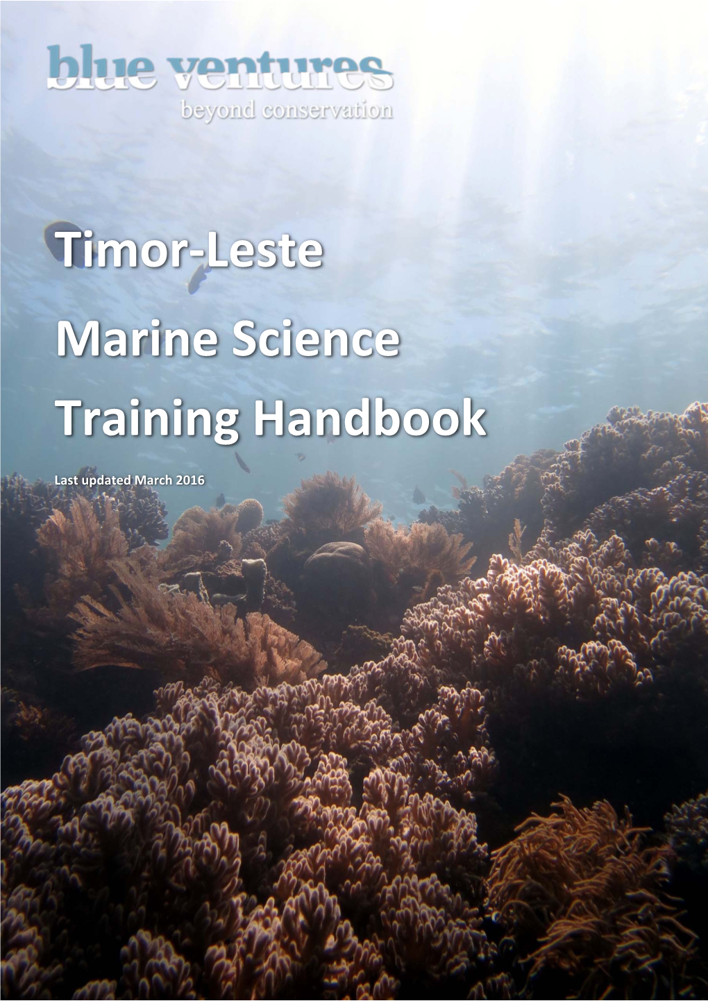 Timor-Leste Marine Science Training Handbook