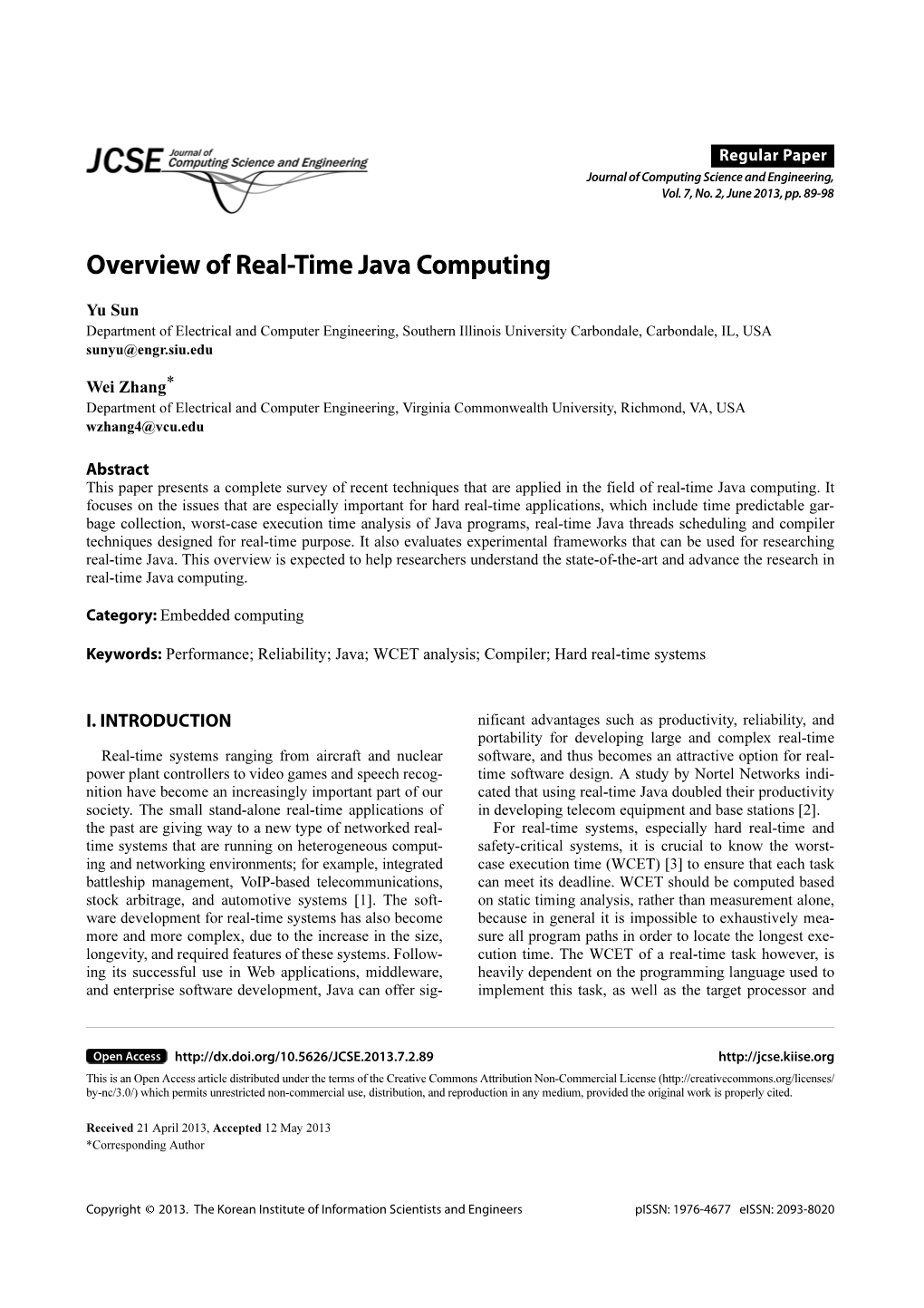 Overview of Real-Time Java Computing
