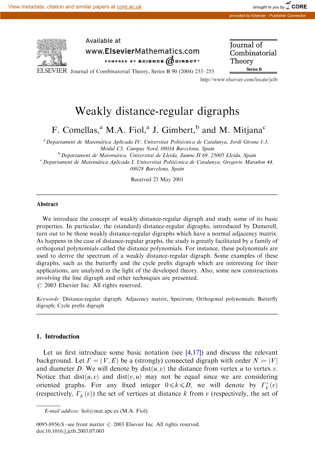 Weakly Distance-Regular Digraphs