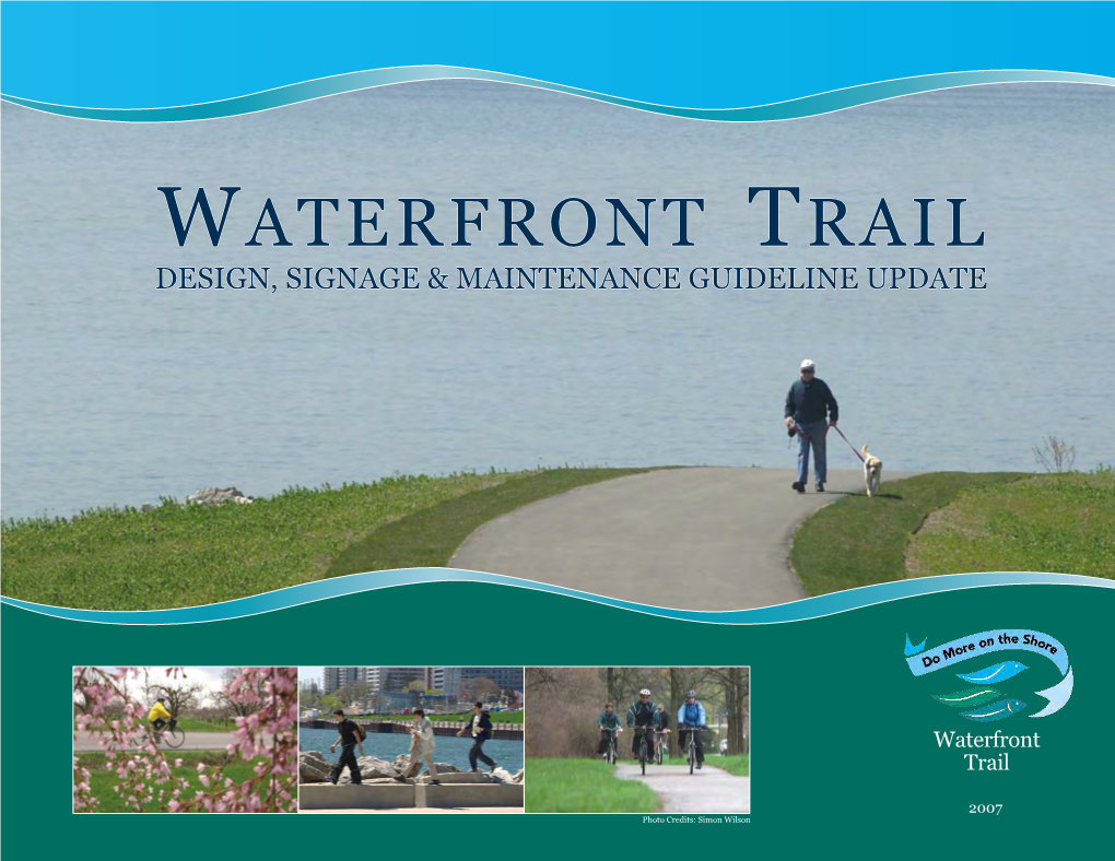 Waterfront Trail Design, Signage & Maintenance Guideline Update