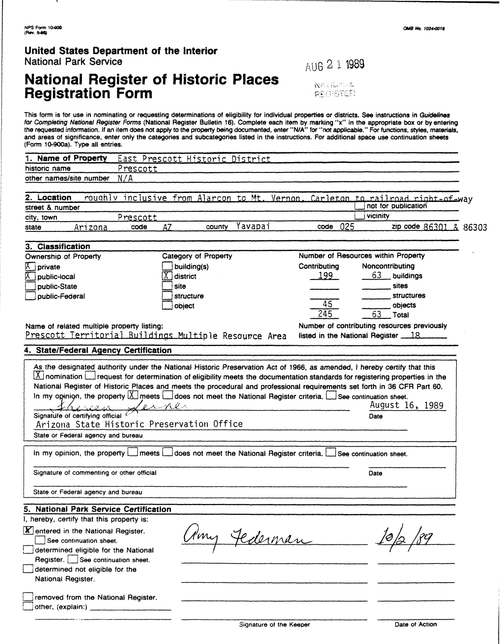 National Register of Historic Places Registration Form RE STER T^ Jel