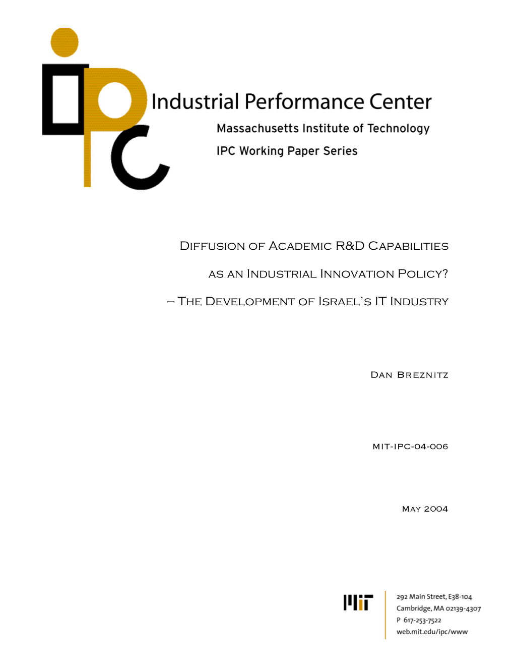 The Development of Israel's IT Industry