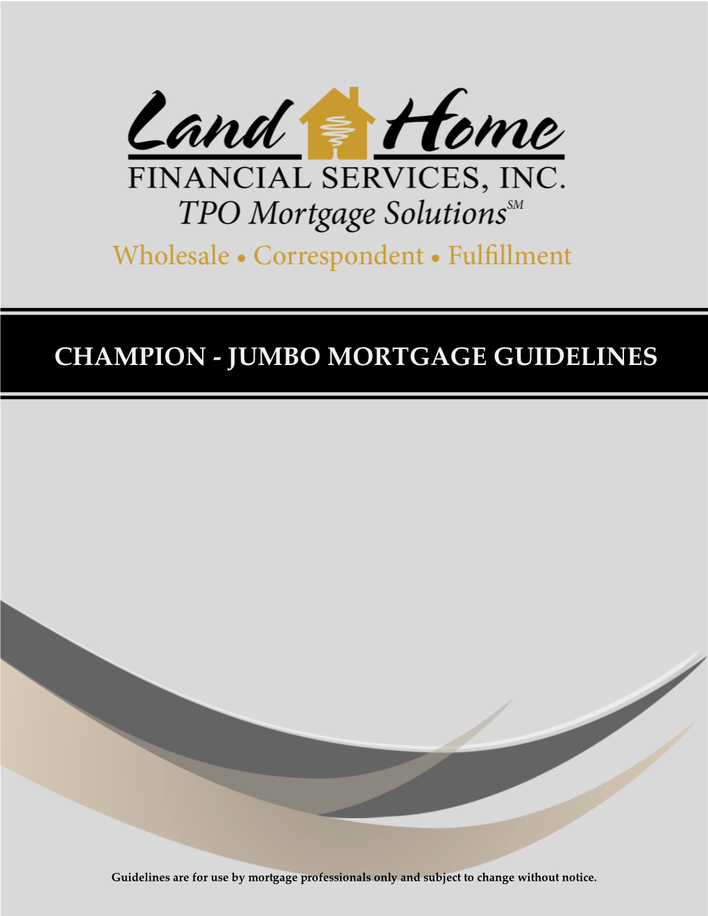 Champion - Jumbo Mortgage Guidelines