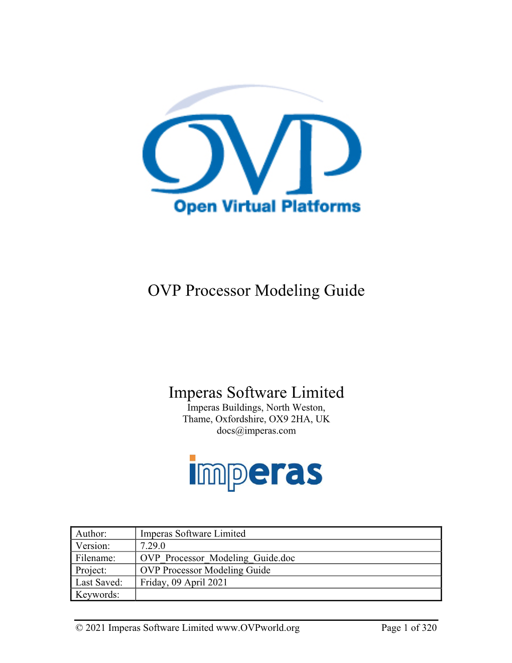 OVP Processor Modeling Guide