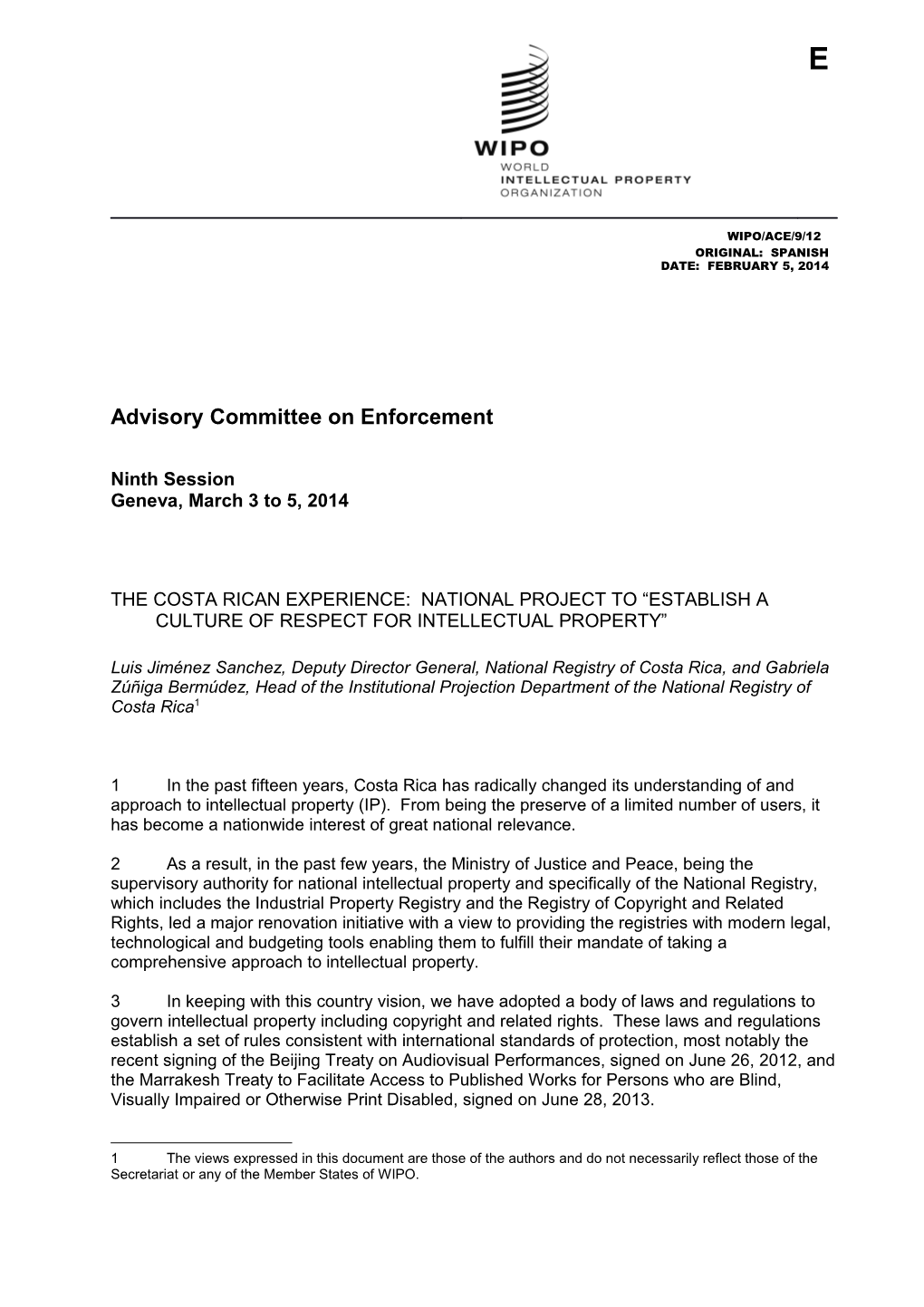 Advisory Committee on Enforcement