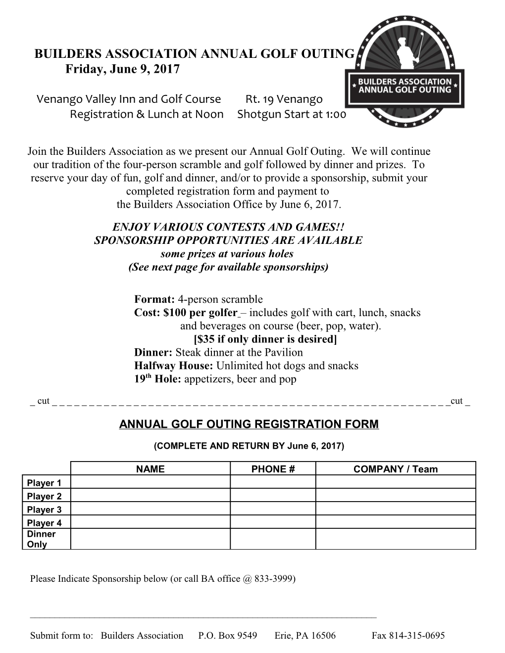 Builders Association Annual Golf Outing