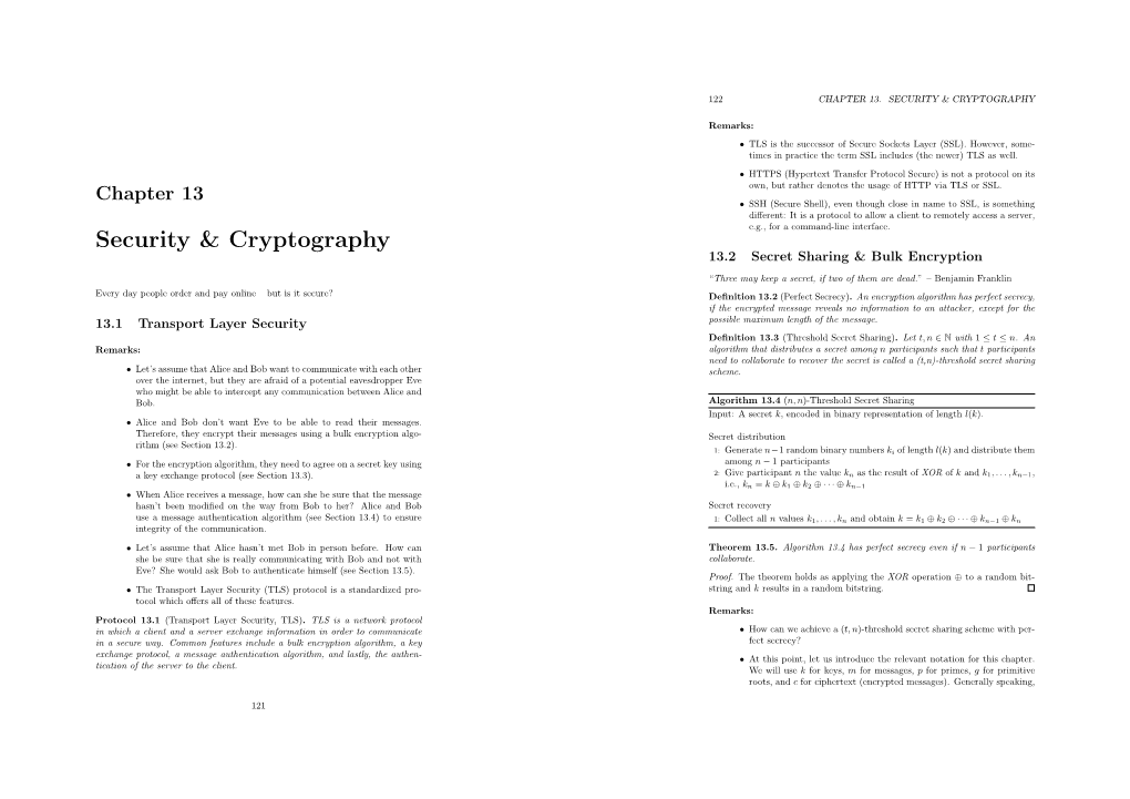 Security & Cryptography